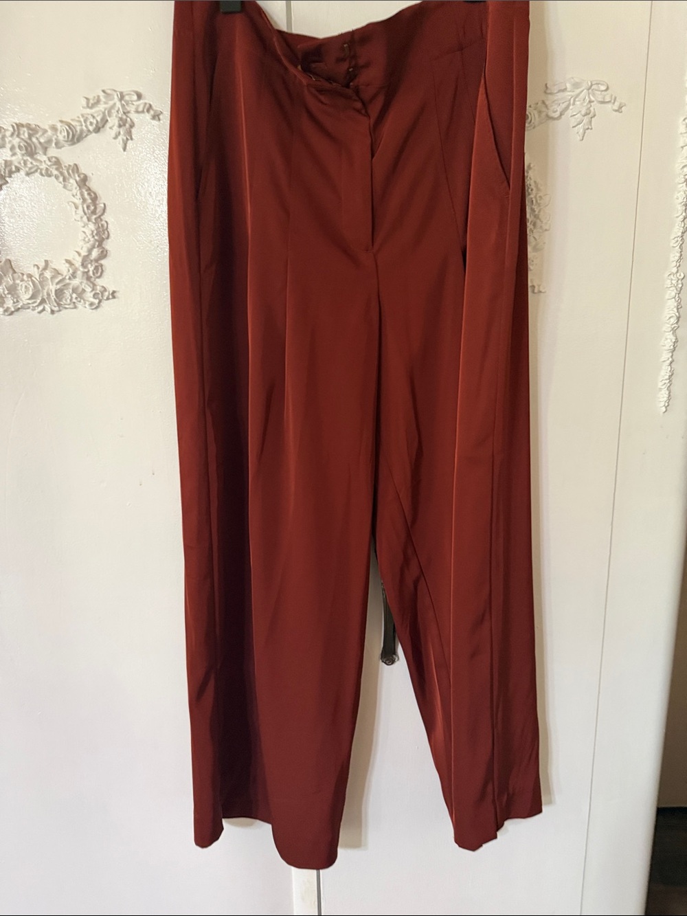 Banana Republic Wide-Leg Pants in Rust Red